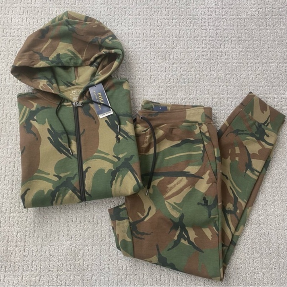 Polo Ralph Lauren Camo Sweatsuit Hoodie and Sweatpants
